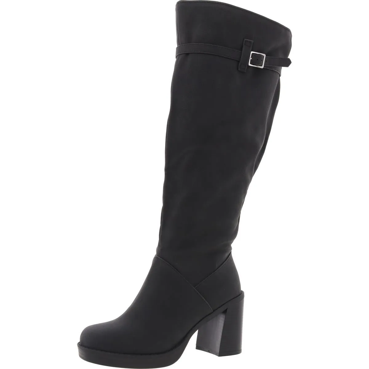 007829WC Womens Wide Calf Manmade Mid-Calf Boots