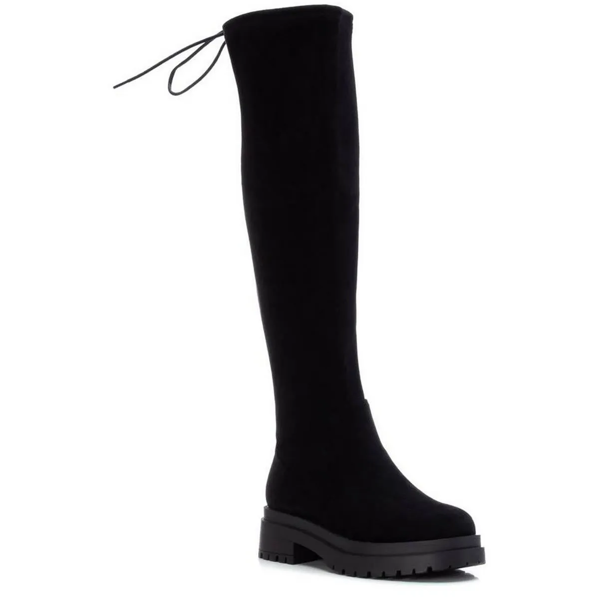 142122 Womens Drawstring Hem Manmade Knee-High Boots