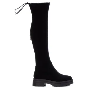 142122 Womens Drawstring Hem Manmade Knee-High Boots