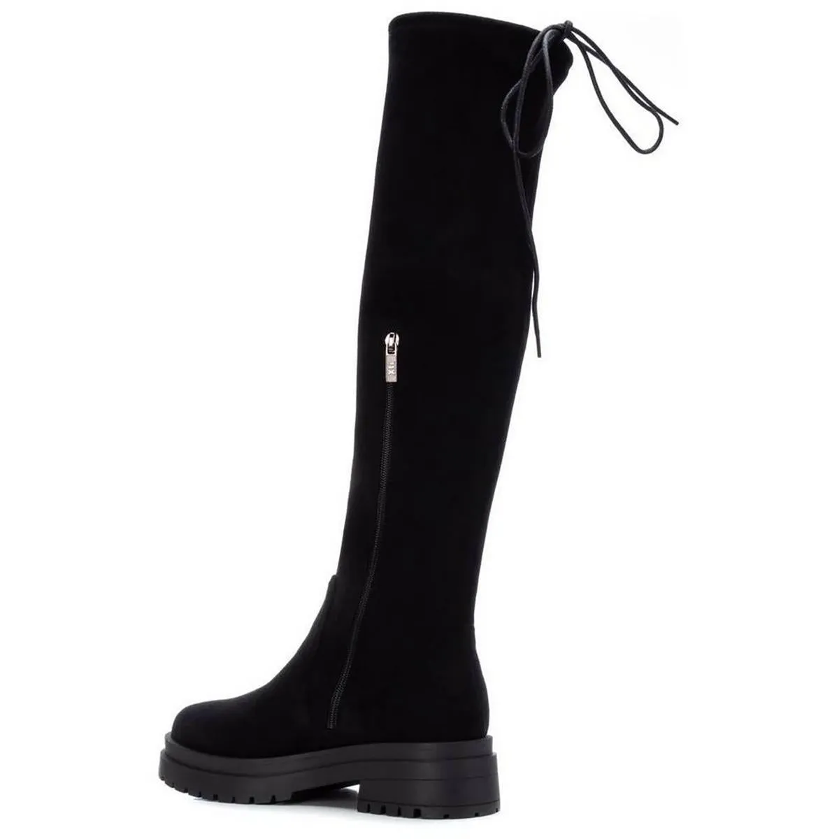 142122 Womens Drawstring Hem Manmade Knee-High Boots