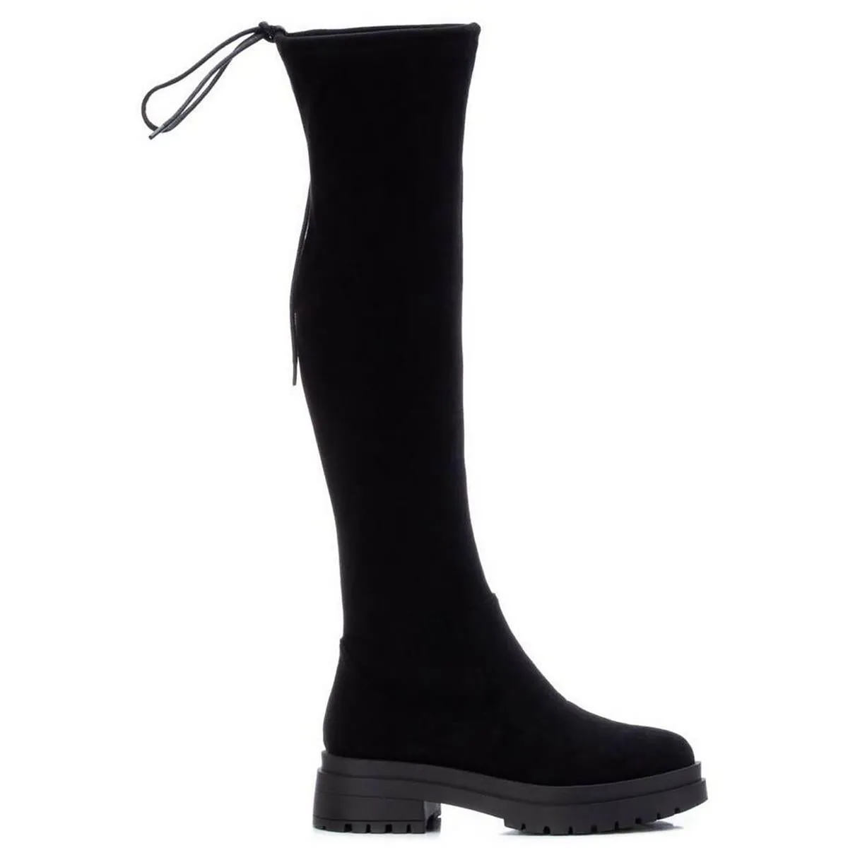 142122 Womens Drawstring Hem Manmade Knee-High Boots