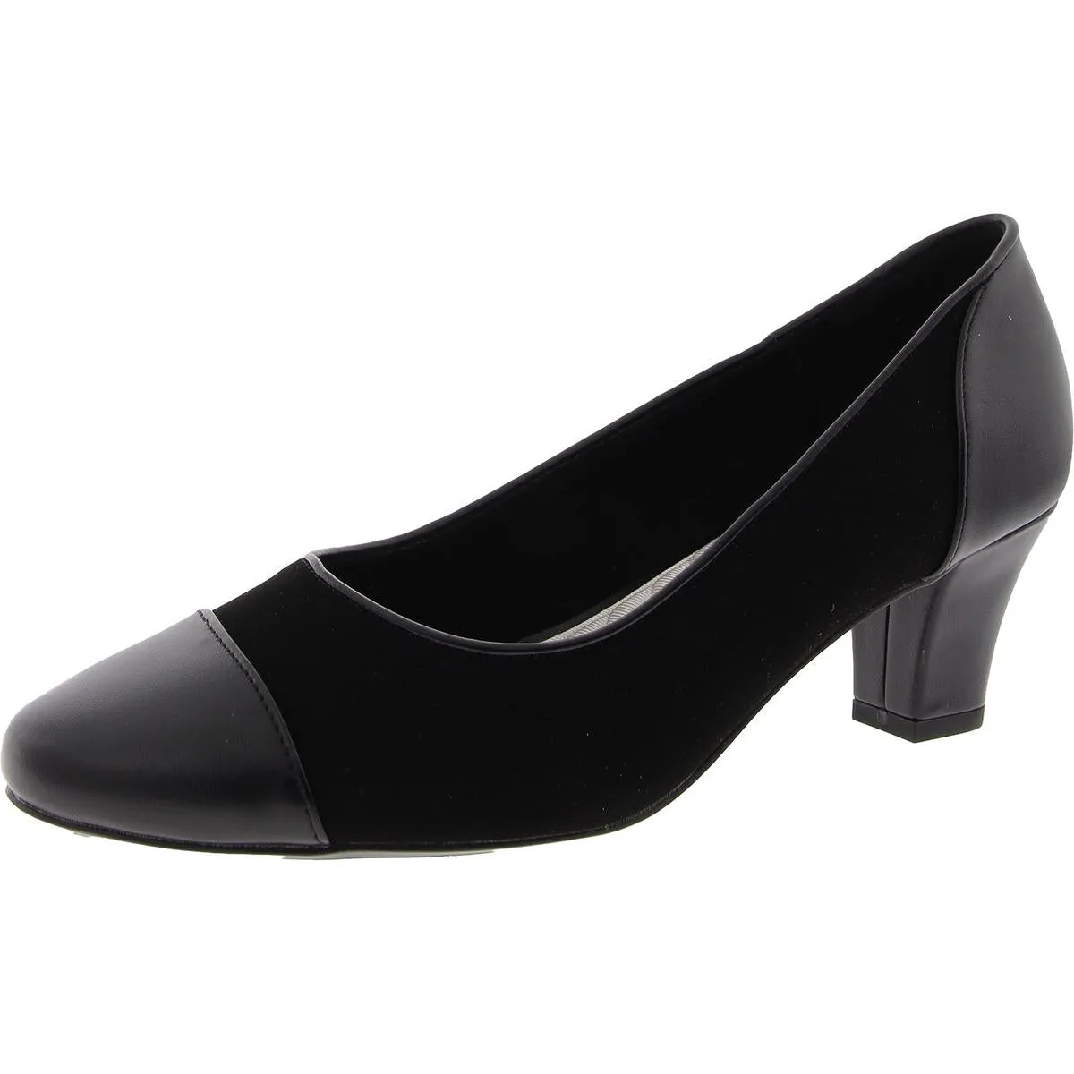 312922 Womens Toe Cap Manmade Block Heels