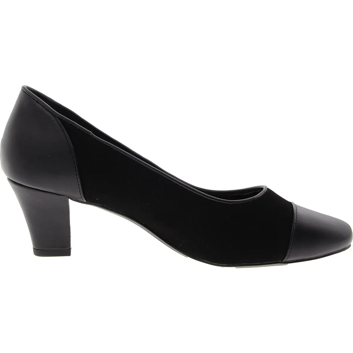 312922 Womens Toe Cap Manmade Block Heels