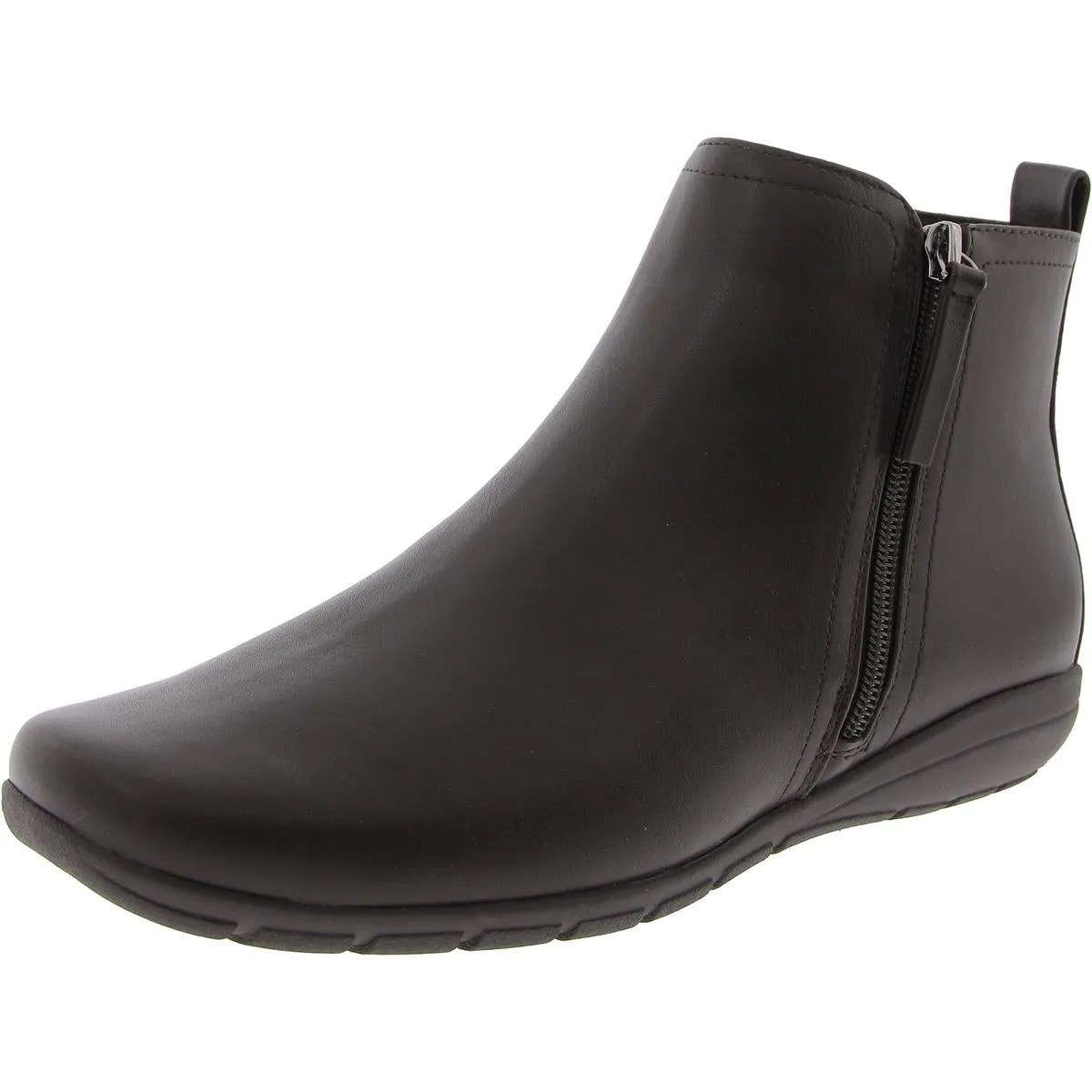 Aaliya 3 Womens Zipper Faux Leather Ankle Boots