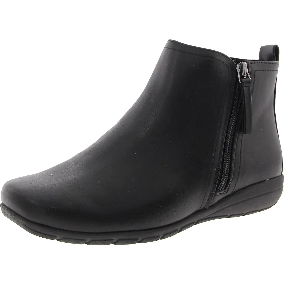 Aaliya 3 Womens Zipper Faux Leather Ankle Boots