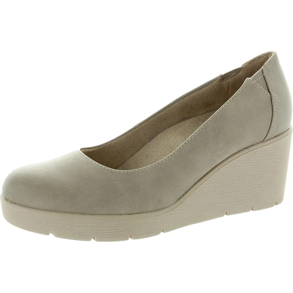 About-Time Womens Padded Insole Wedge Heels