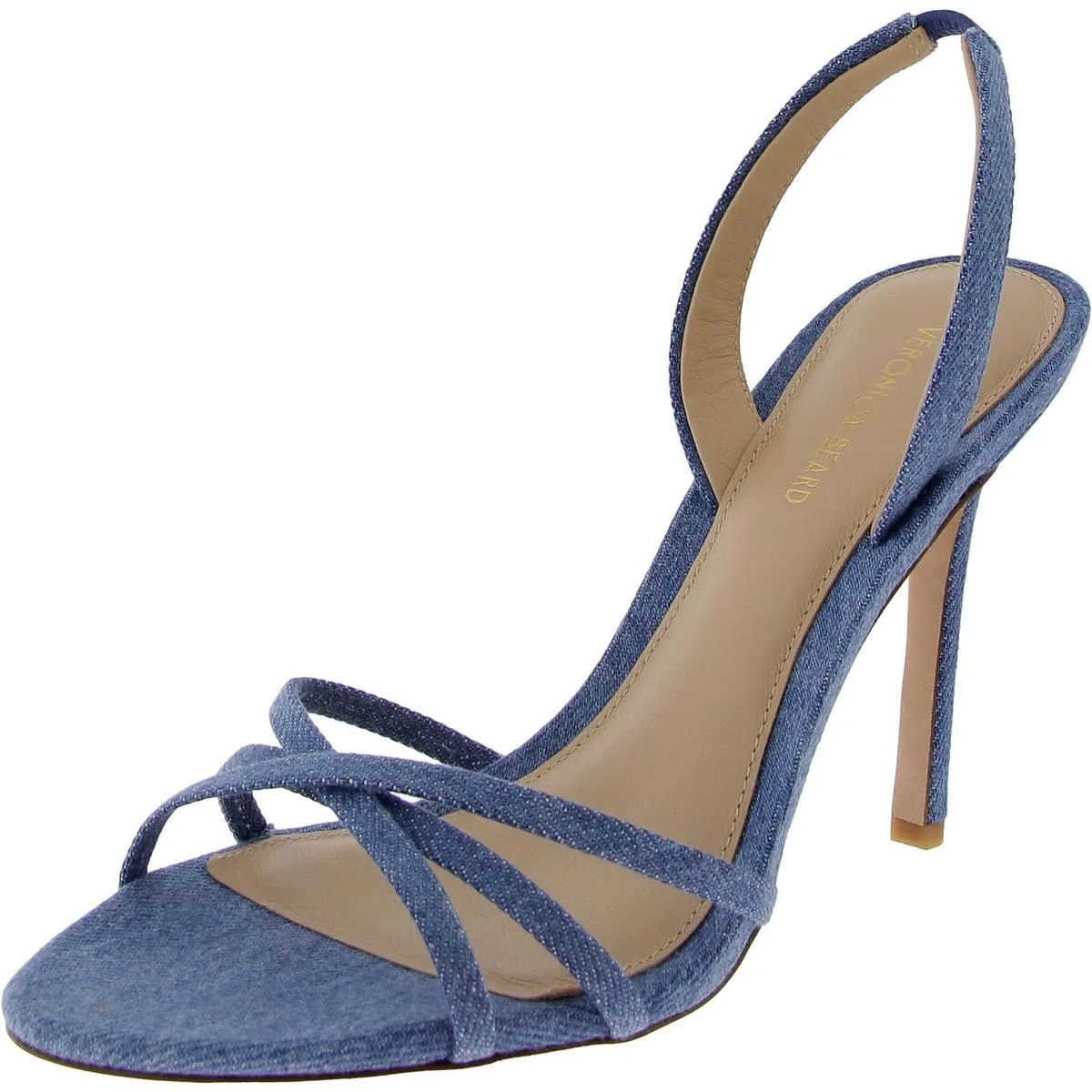 ADELLE Womens Open Toe Laceless Slingback Heels