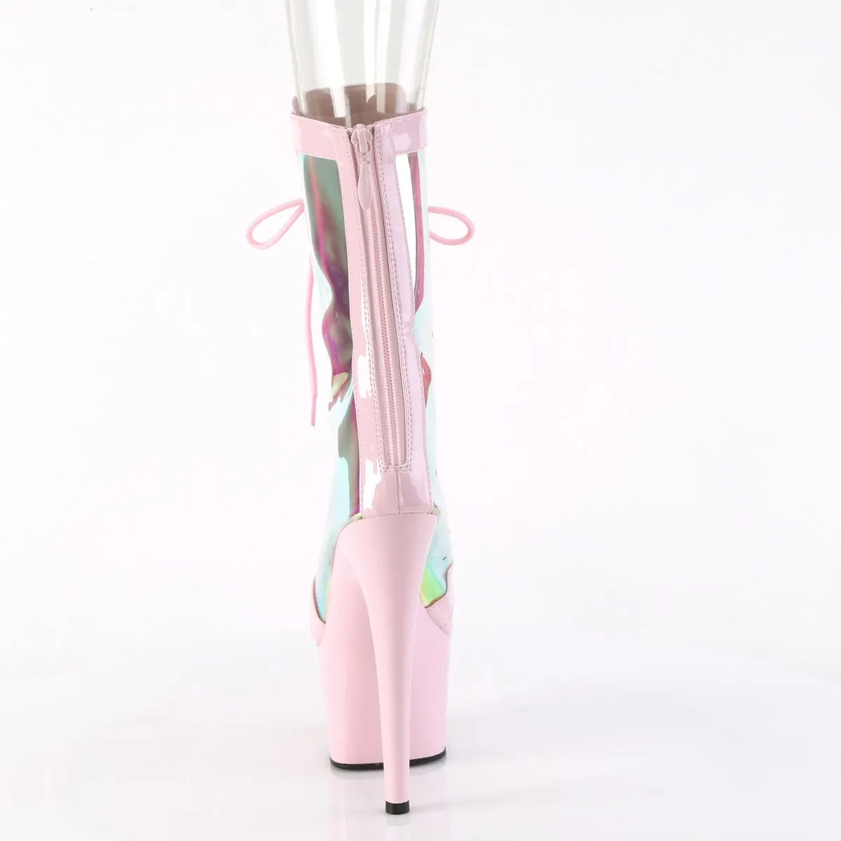 ADORE-1047 Baby Pink Patent - Hologram/Baby Pink