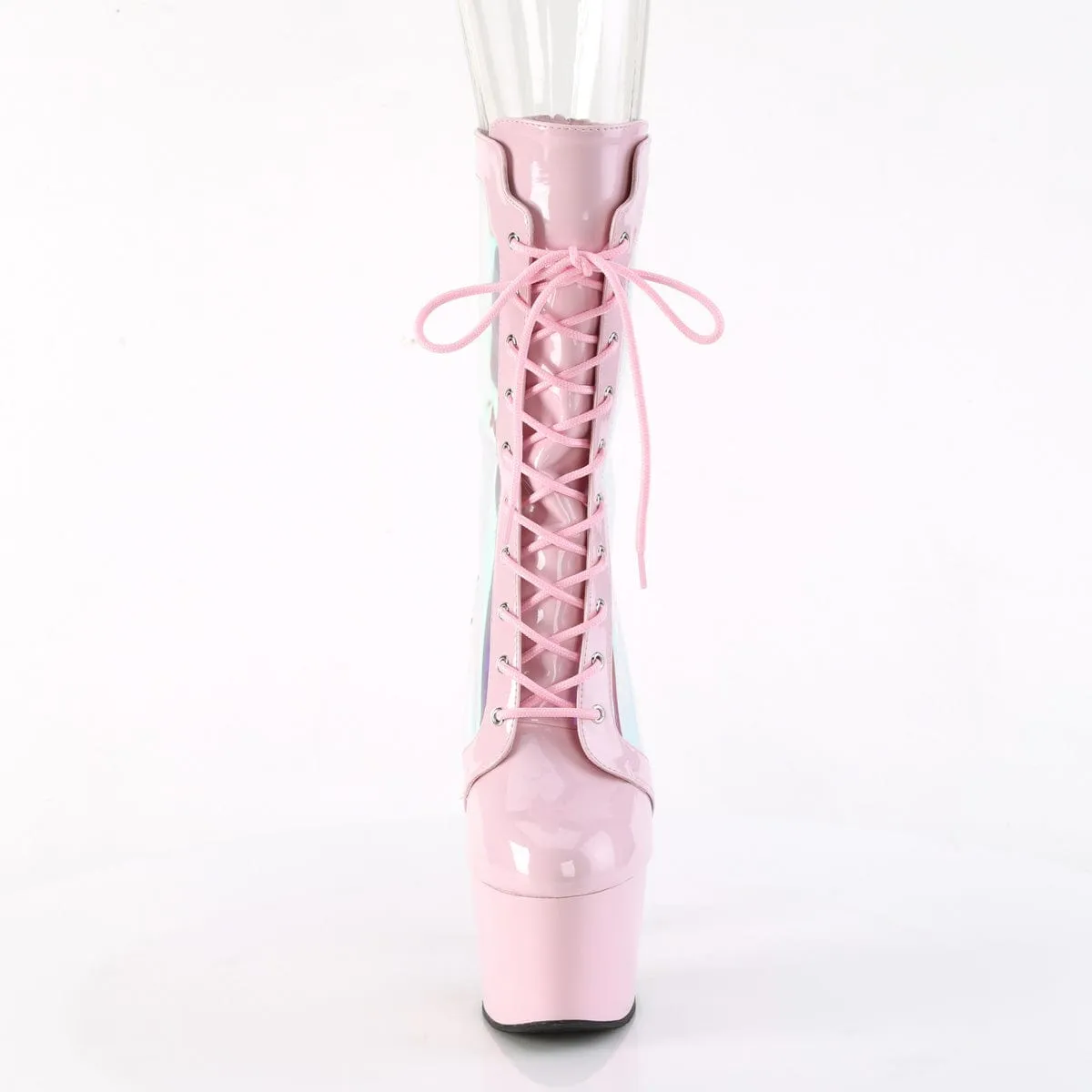 ADORE-1047 Baby Pink Patent - Hologram/Baby Pink
