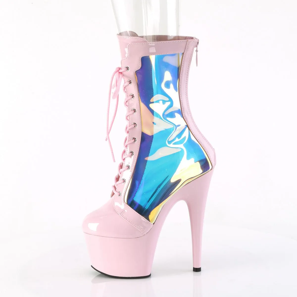 ADORE-1047 Baby Pink Patent - Hologram/Baby Pink