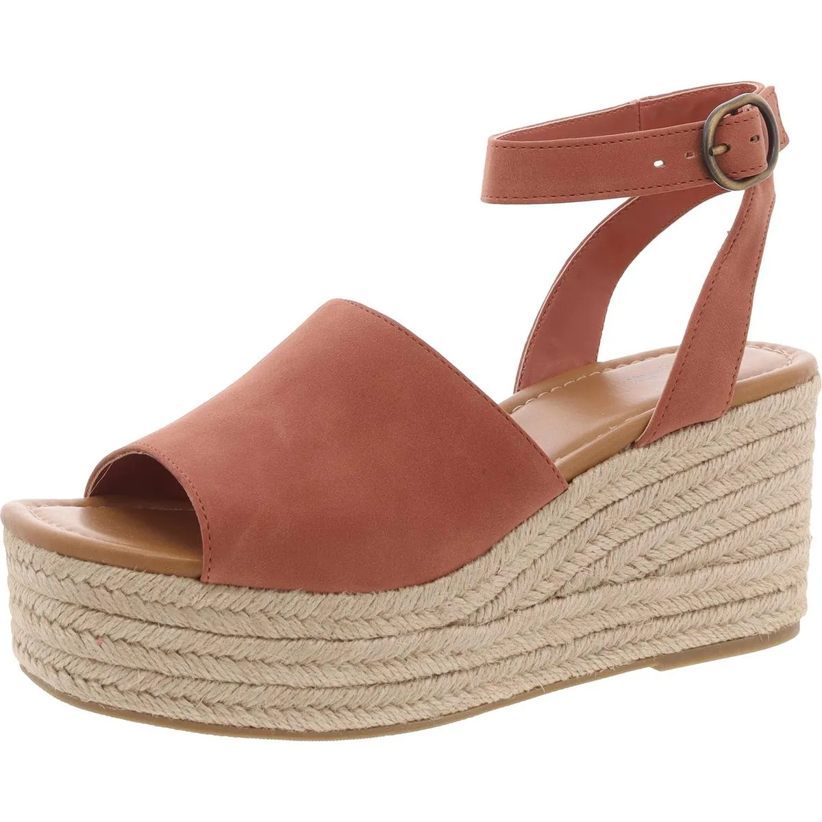 AKALASKIE Womens Adjustable Manmade Wedge Heels