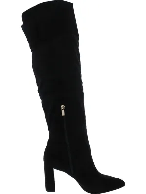 Akemi Womens Faux Leather Pull On Thigh-High Boots
