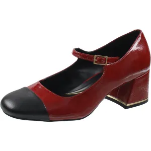Alec Mary Jane Womens Block Heel Patent Mary Jane Heels