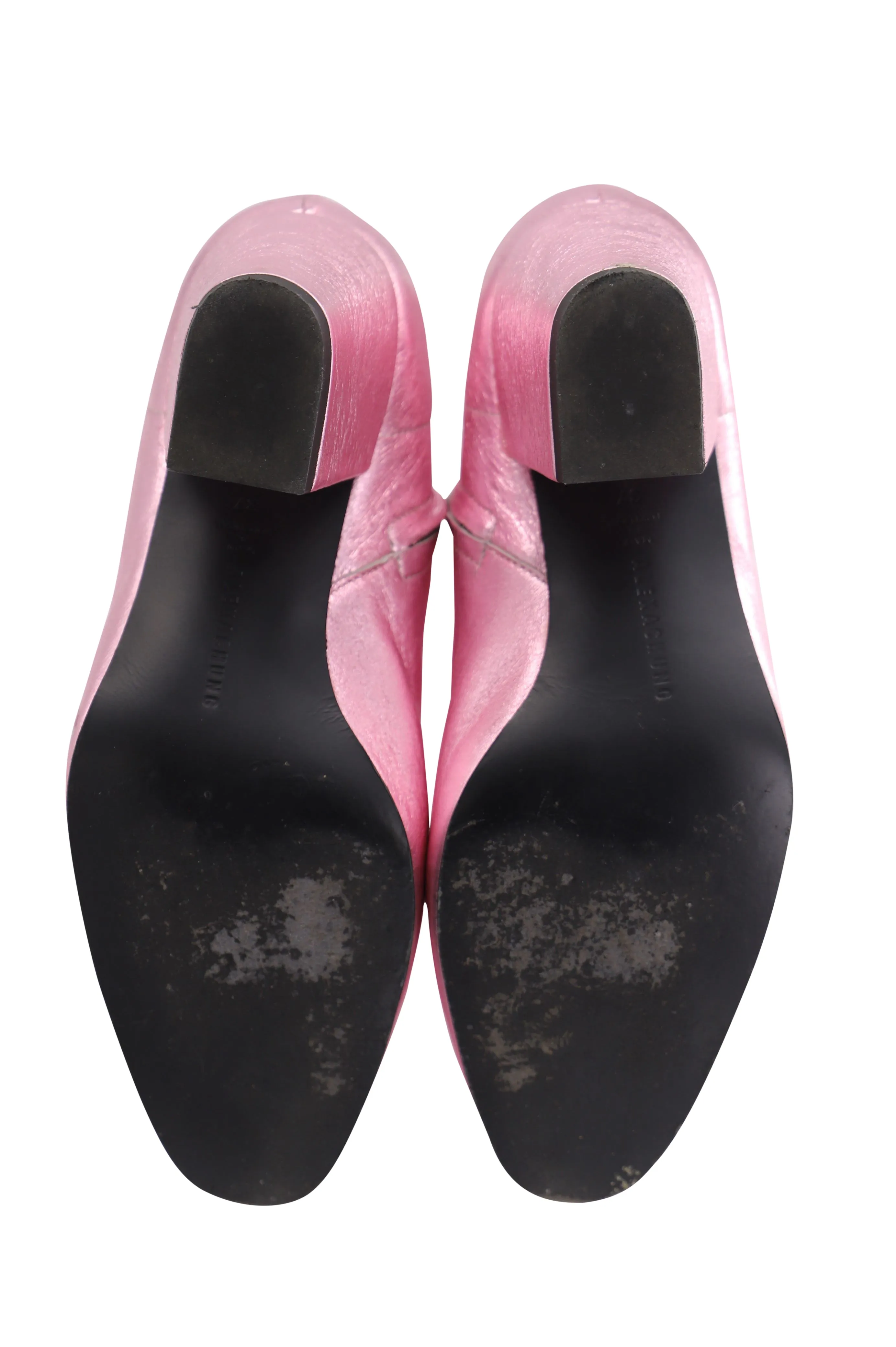 Alexachung Metallic Beatnik Ankle Boots in Pink Leather