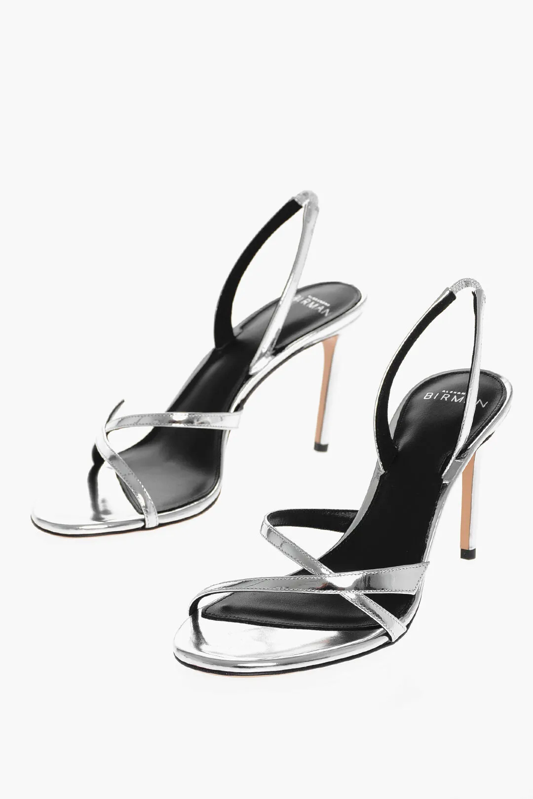 Alexandre Birman Lam Leather Titta Slingback Sandals 9Cm