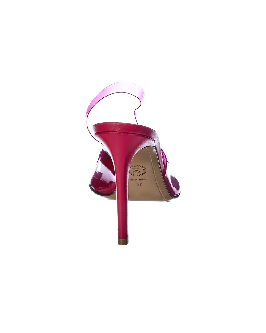 Alexandre Vauthier Amber Ghost Cry 100 Vinyl & Leather Slingback Pump