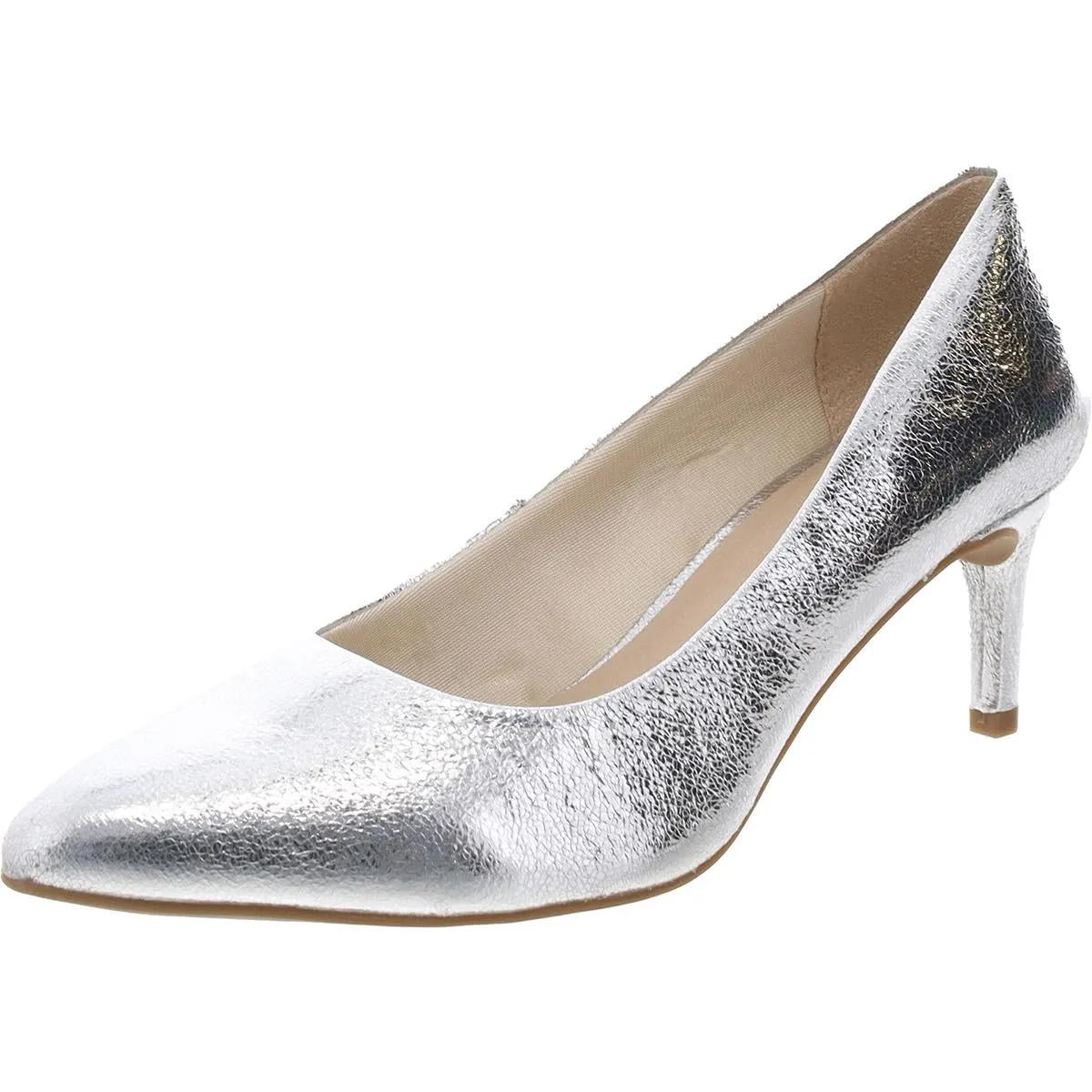 Alexis Womens Padded Insole Faux Leather Pumps