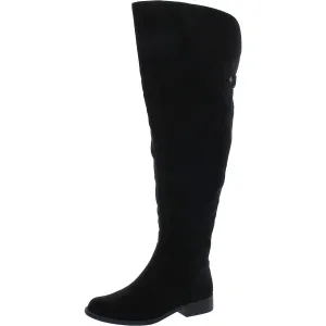 Allicce Womens Wide Calf Zipper Over-The-Knee Boots