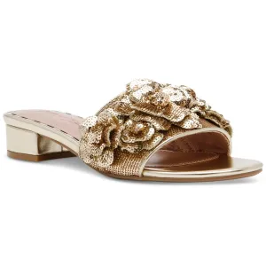 ALYSA Womens Applique Man Made Block Heels