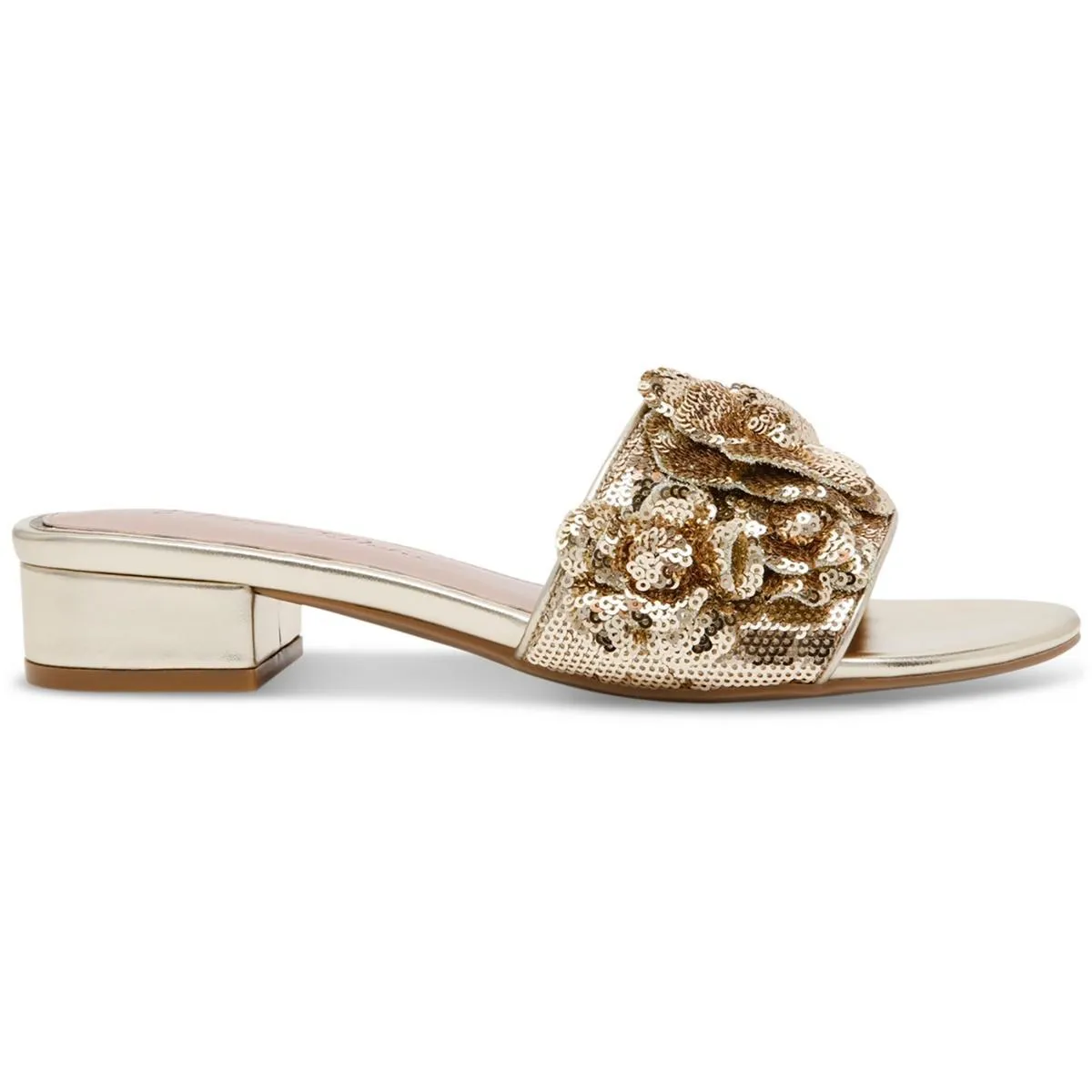 ALYSA Womens Applique Man Made Block Heels