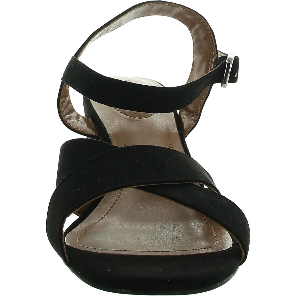 AMARISS Womens Criss-Cross Velveteen Ankle Strap