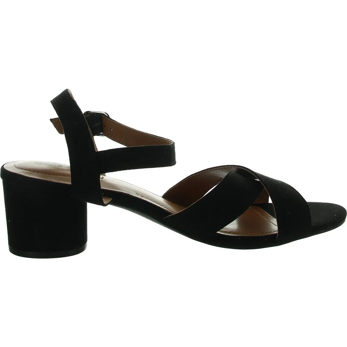 AMARISS Womens Criss-Cross Velveteen Ankle Strap