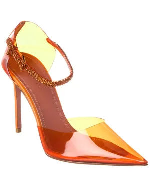 AMINA MUADDI Ursina Glass 105 Vinyl & Leather Pump