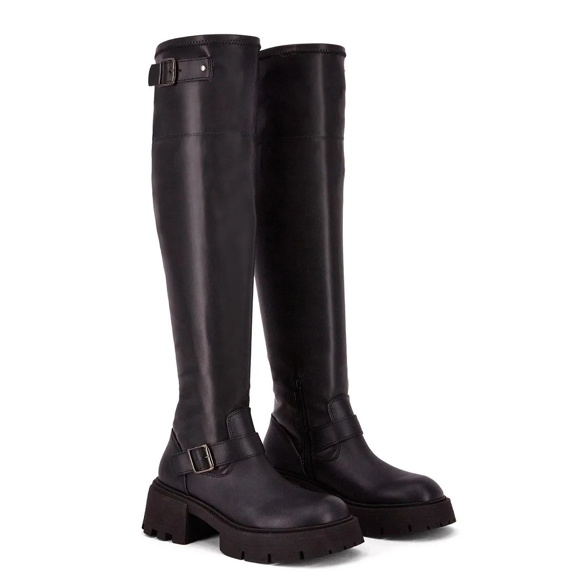 Andrea Women's Knee High Combat Boots