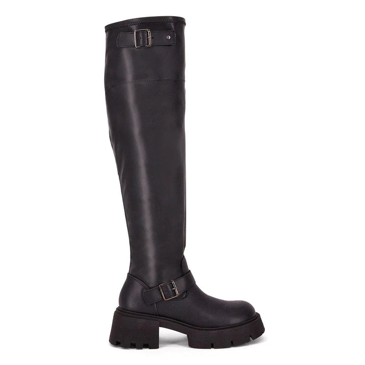 Andrea Women's Knee High Combat Boots