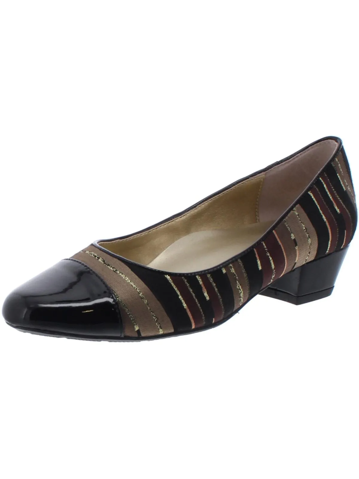 Angelica Womens Slip On Mixed Media Pumps
