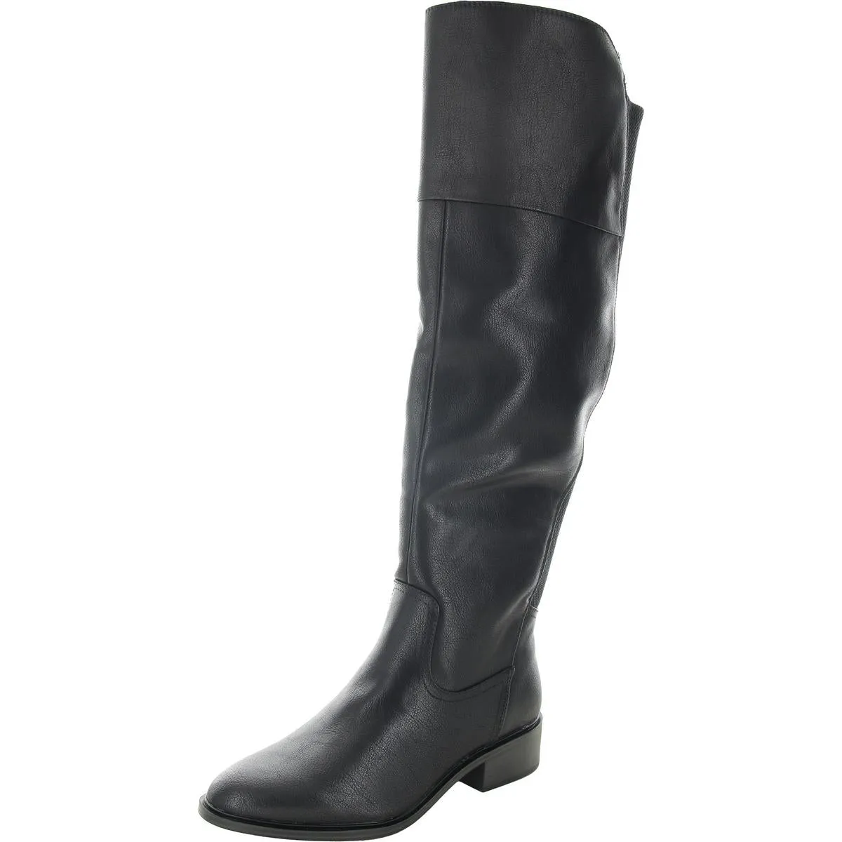 Anika Womens Zipper Faux Leather Knee-High Boots