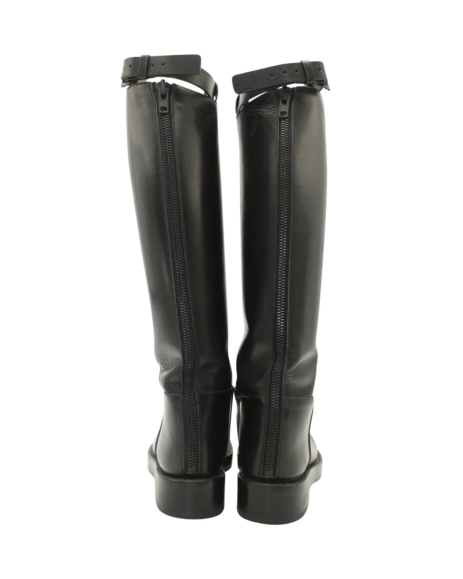 Ann Demeulemeester Stan Riding Boots in Black Leather