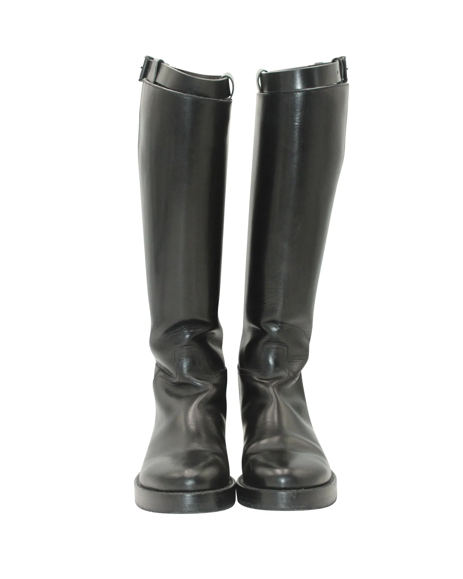 Ann Demeulemeester Stan Riding Boots in Black Leather