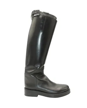 Ann Demeulemeester Stan Riding Boots in Black Leather