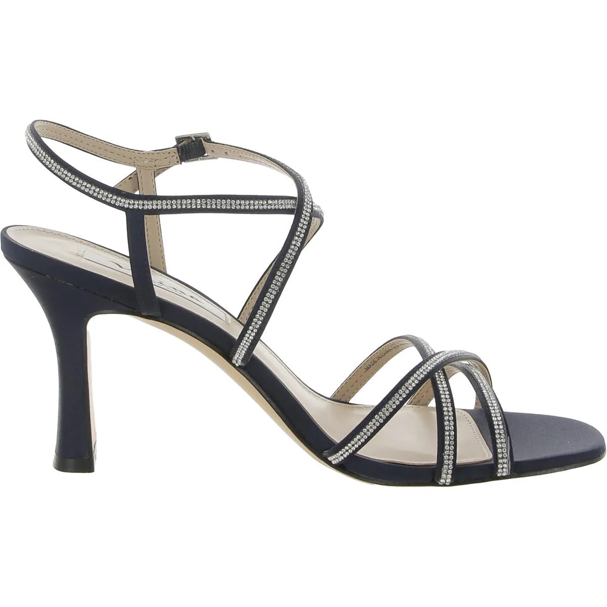 Anna Womens Embellished Open Toe Pumps