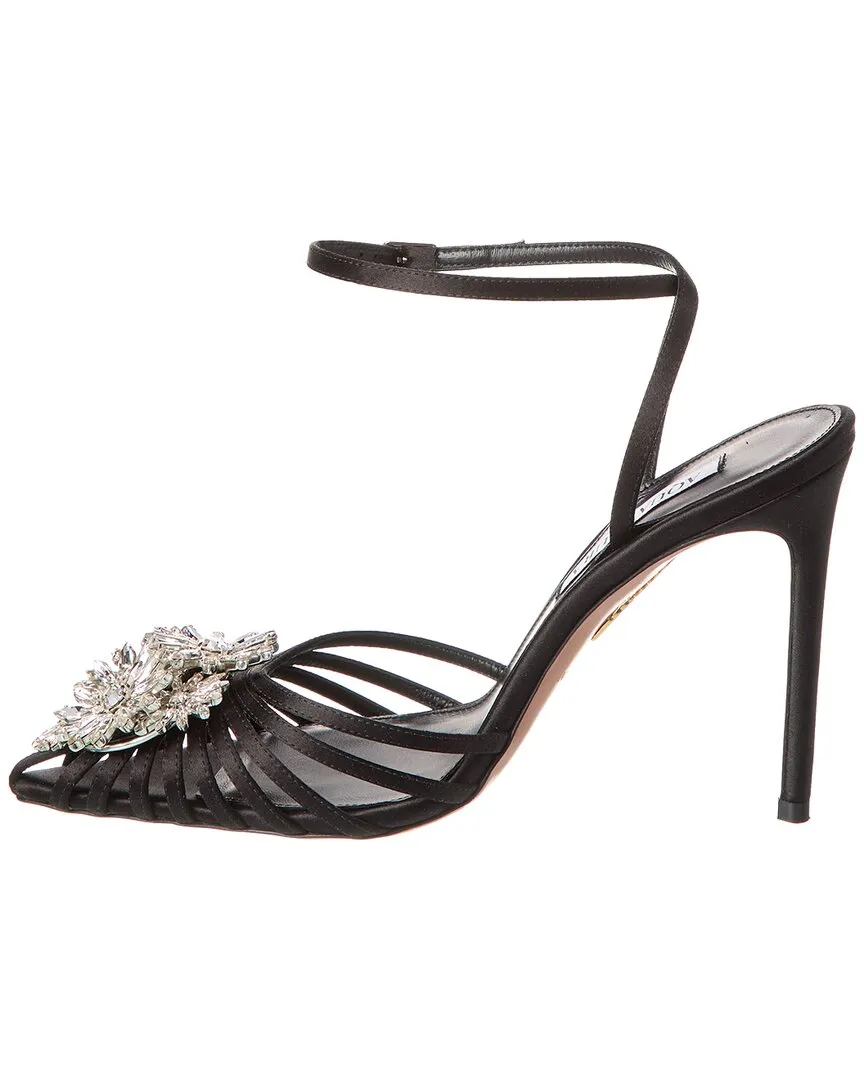 Aquazzura Crystal Margarita 105 Satin Pump