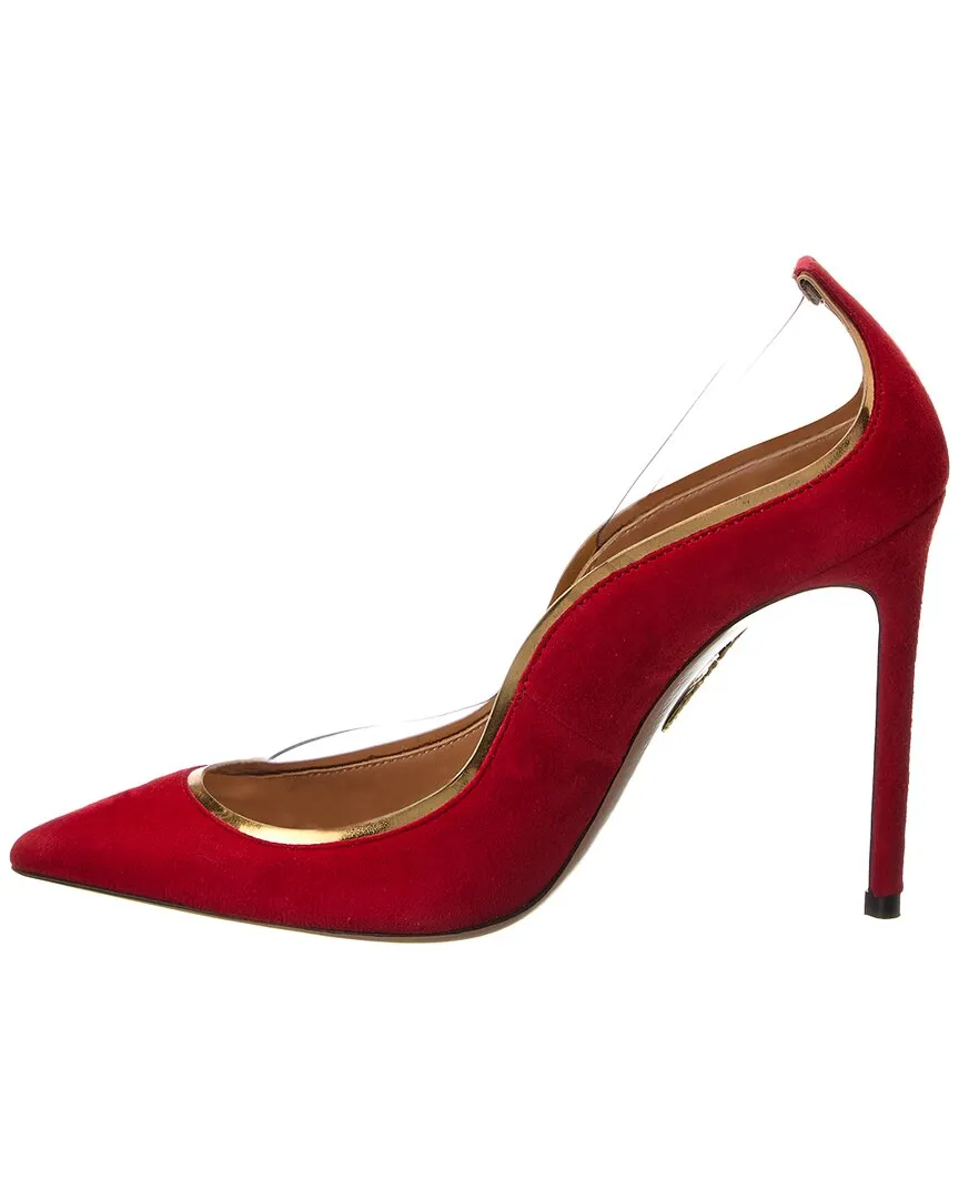 Aquazzura Obsession 105 Suede & Vinyl Pump