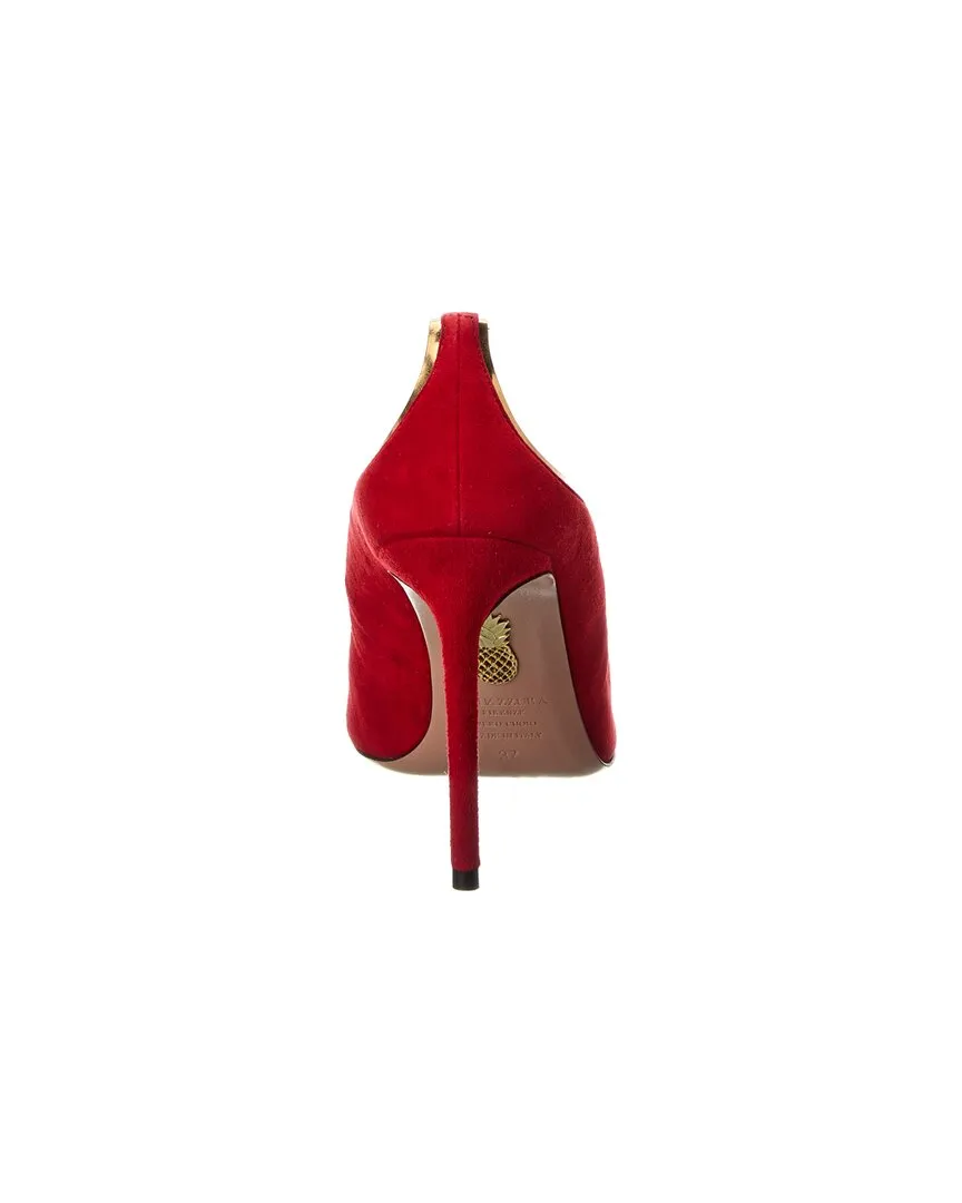 Aquazzura Obsession 105 Suede & Vinyl Pump