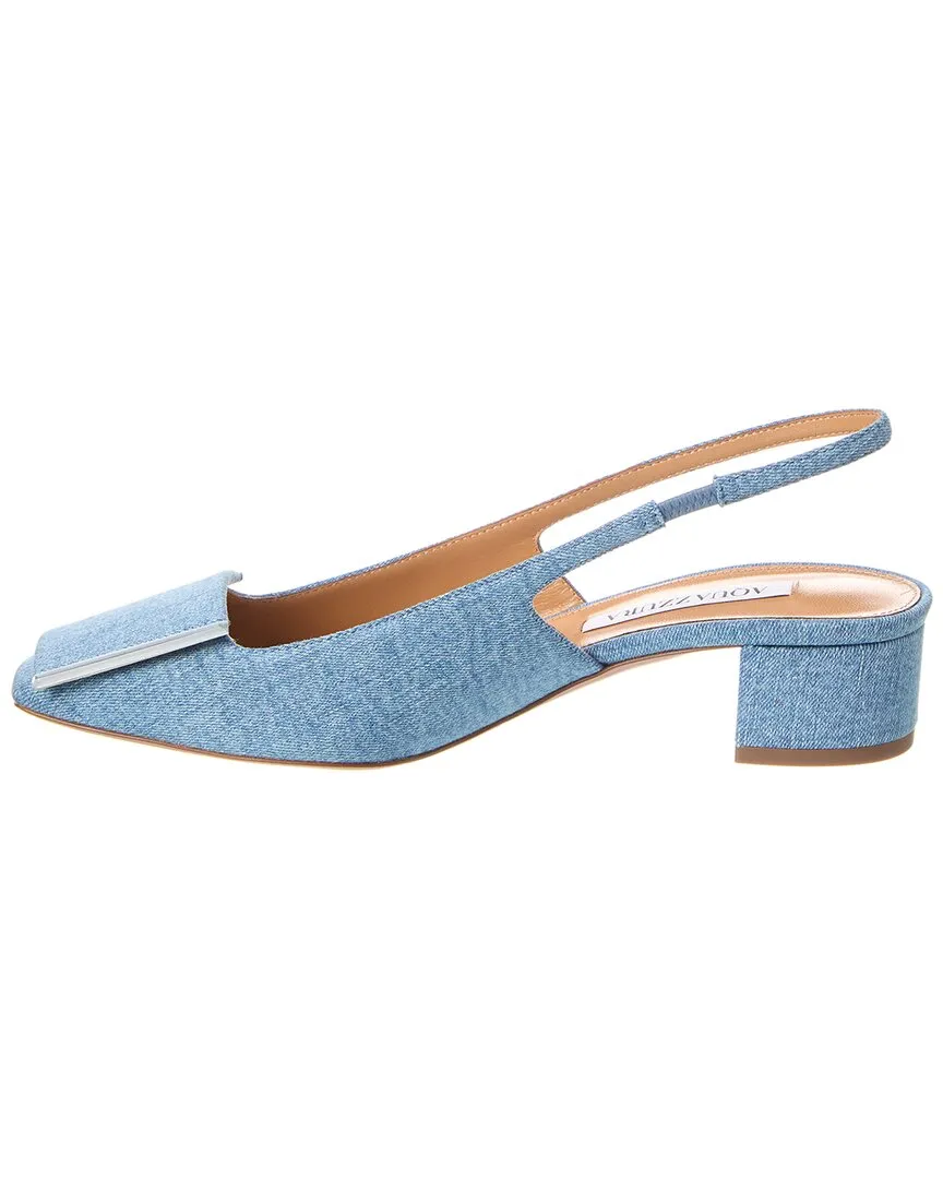 Aquazzura Shibuya 35 Denim Slingback Sandal