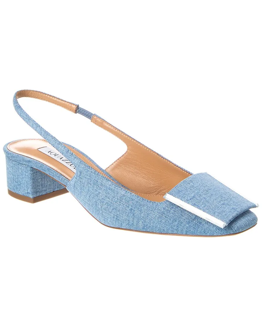 Aquazzura Shibuya 35 Denim Slingback Sandal