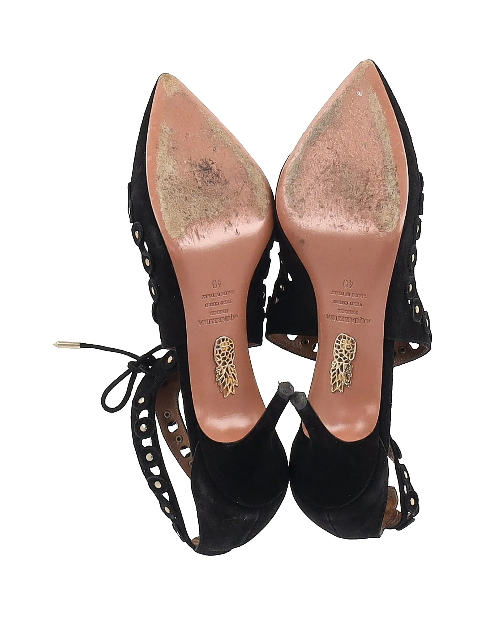 Aquazzura Theo Pumps in Black Suede
