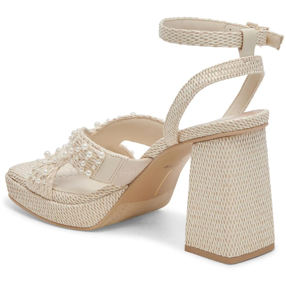 ARIES PEARL Womens Embellished Man Made Platform Heels