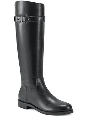 Aubrey Womens Leather Tall Knee-High Boots