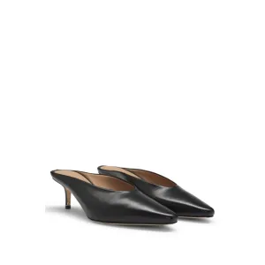 Backless mules in nappa leather
