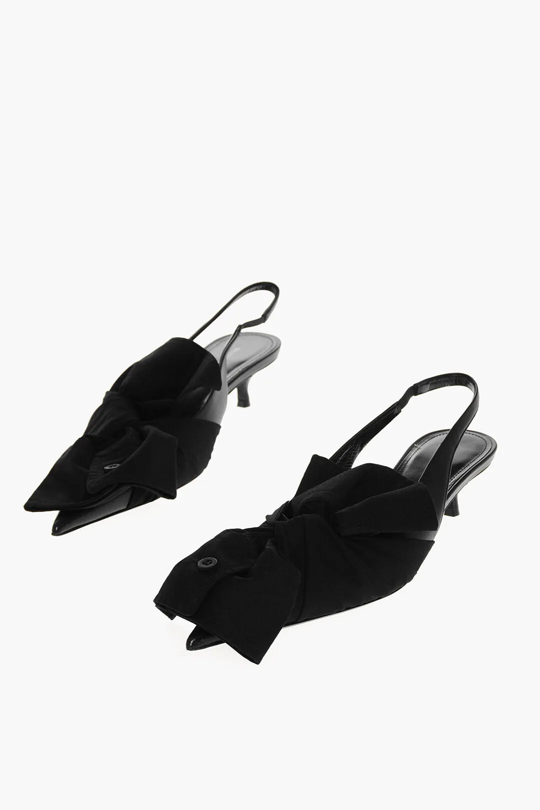 Balenciaga Fabric Chemise Slingbacks With Front Bow 4Cm