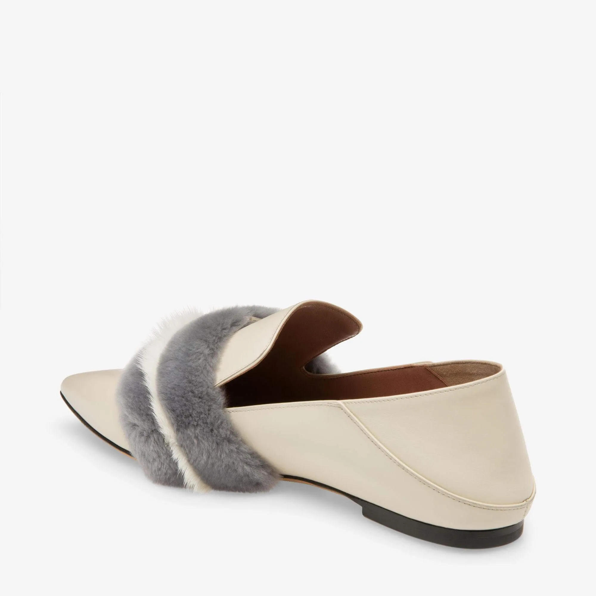 Bally Hamelia Women's 6223320 Bone Calf Leather Fur Pumps