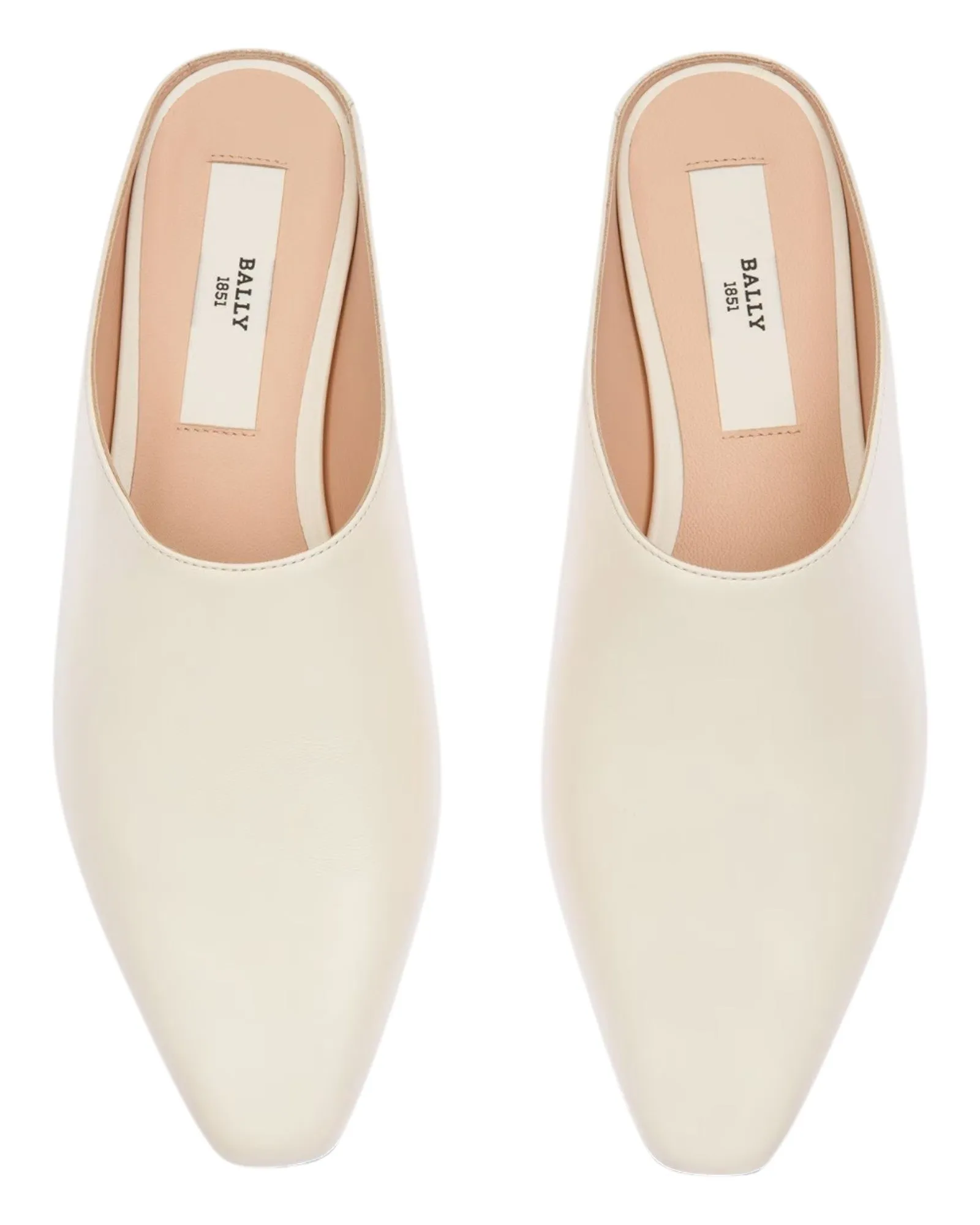 Bally Nara 6303413 Ladies Bone Flat Leather Pumps