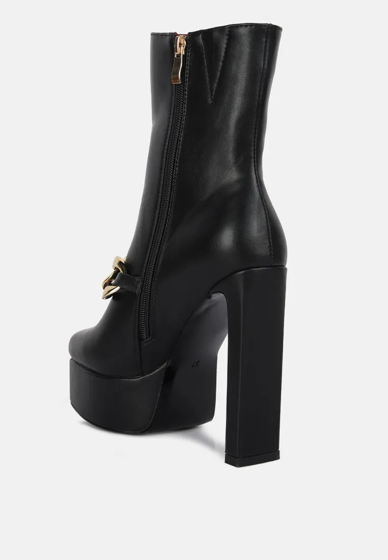 bambini high platform ankle boots