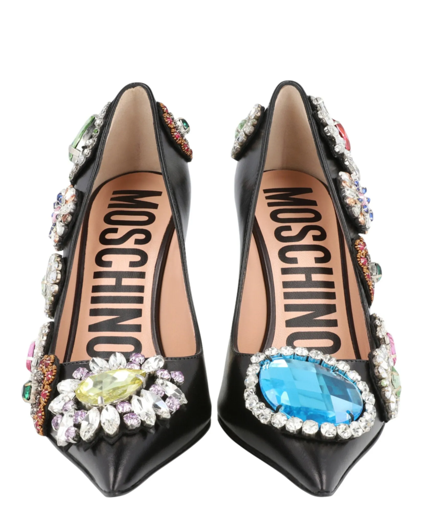 Bejeweled Scuplted-Heel Pumps