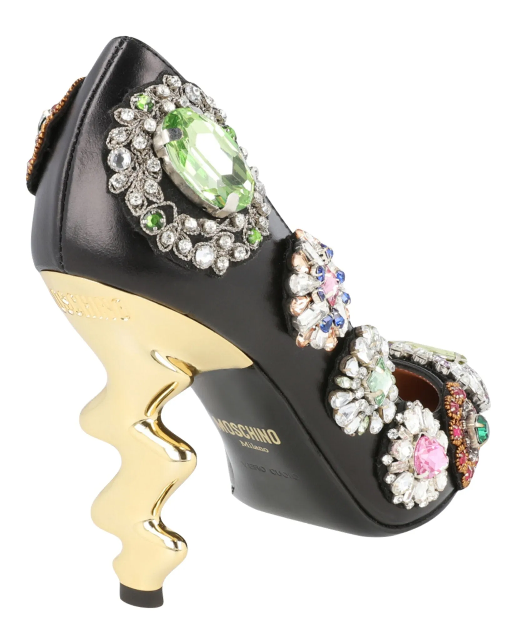 Bejeweled Scuplted-Heel Pumps